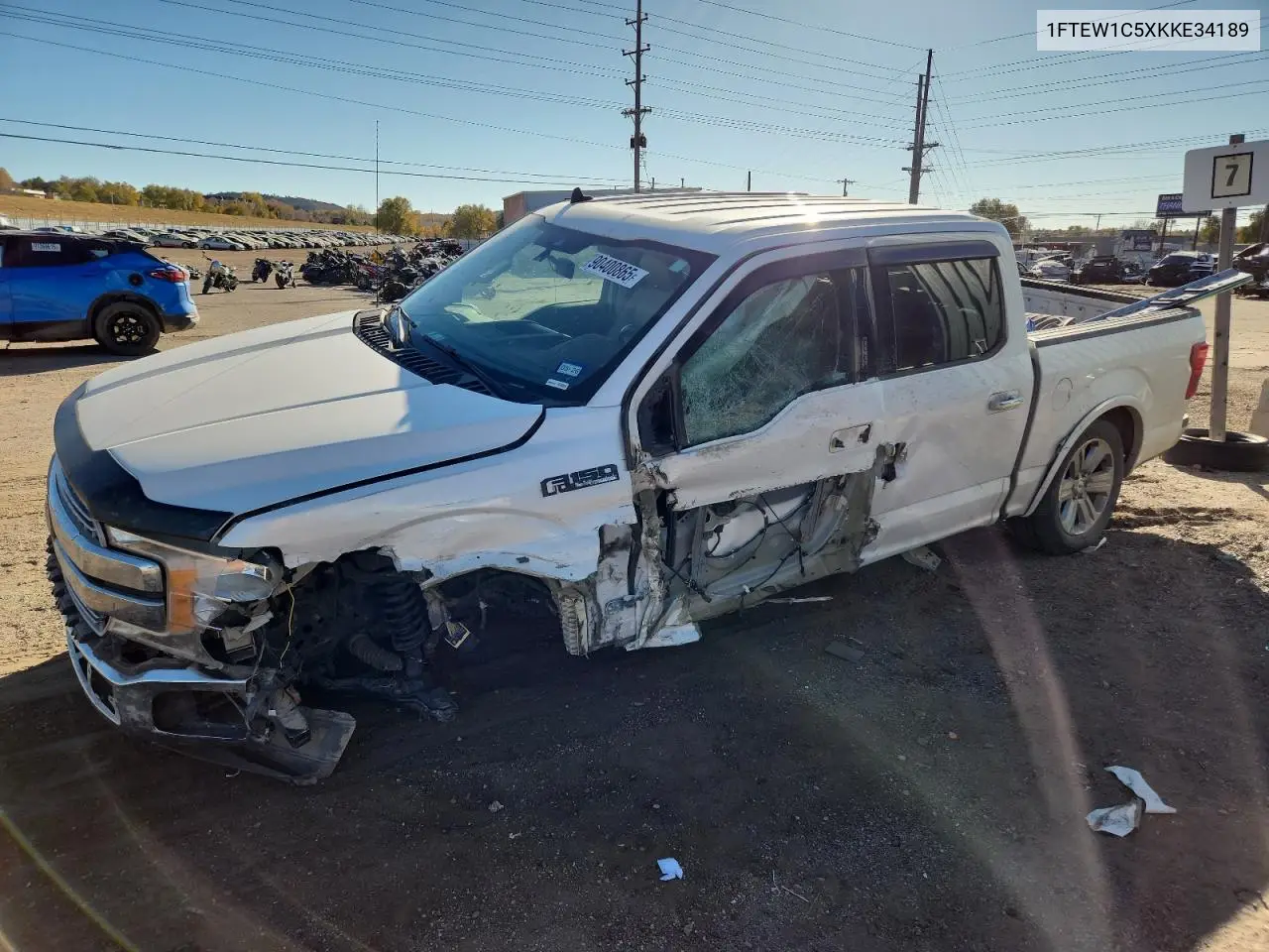 1FTEW1C5XKKE34189 2019 Ford F150 Supercrew