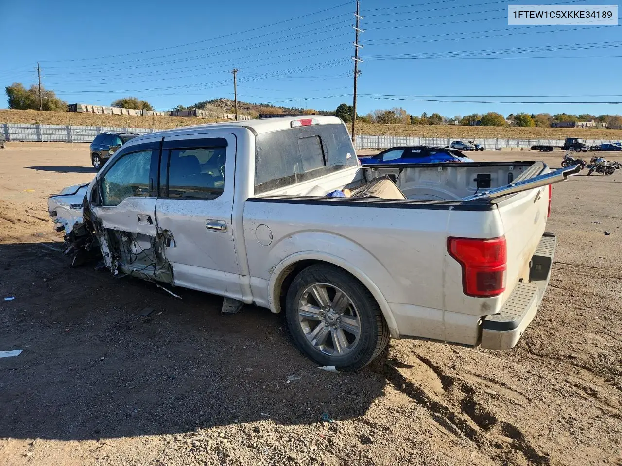 1FTEW1C5XKKE34189 2019 Ford F150 Supercrew