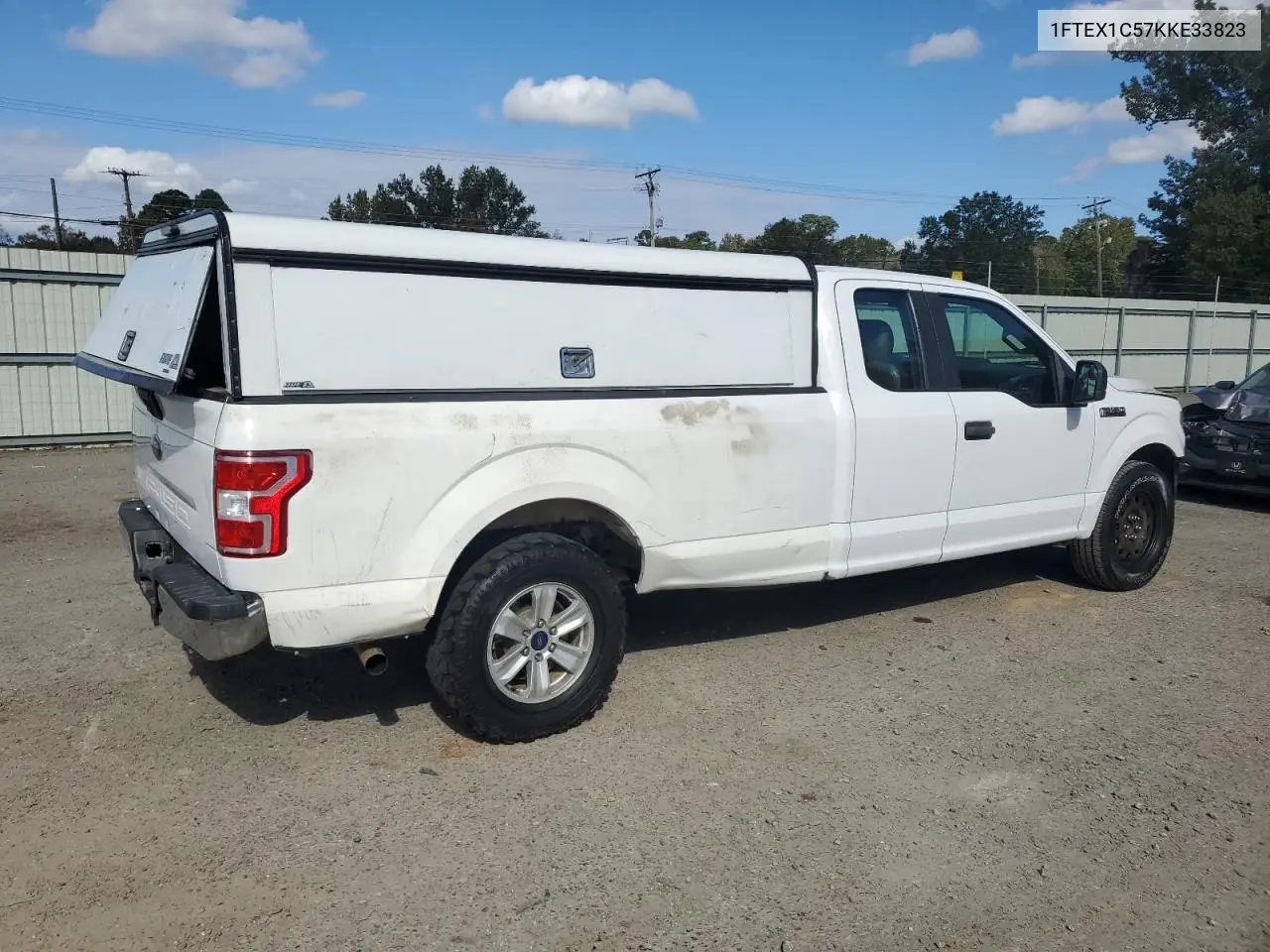 1FTEX1C57KKE33823 2019 Ford F150 Super Cab