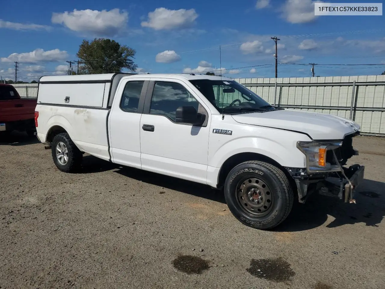 1FTEX1C57KKE33823 2019 Ford F150 Super Cab