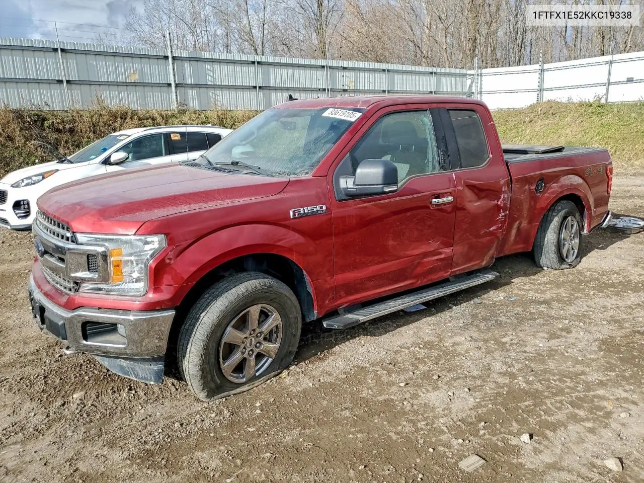 1FTFX1E52KKC19338 2019 Ford F150 Super Cab