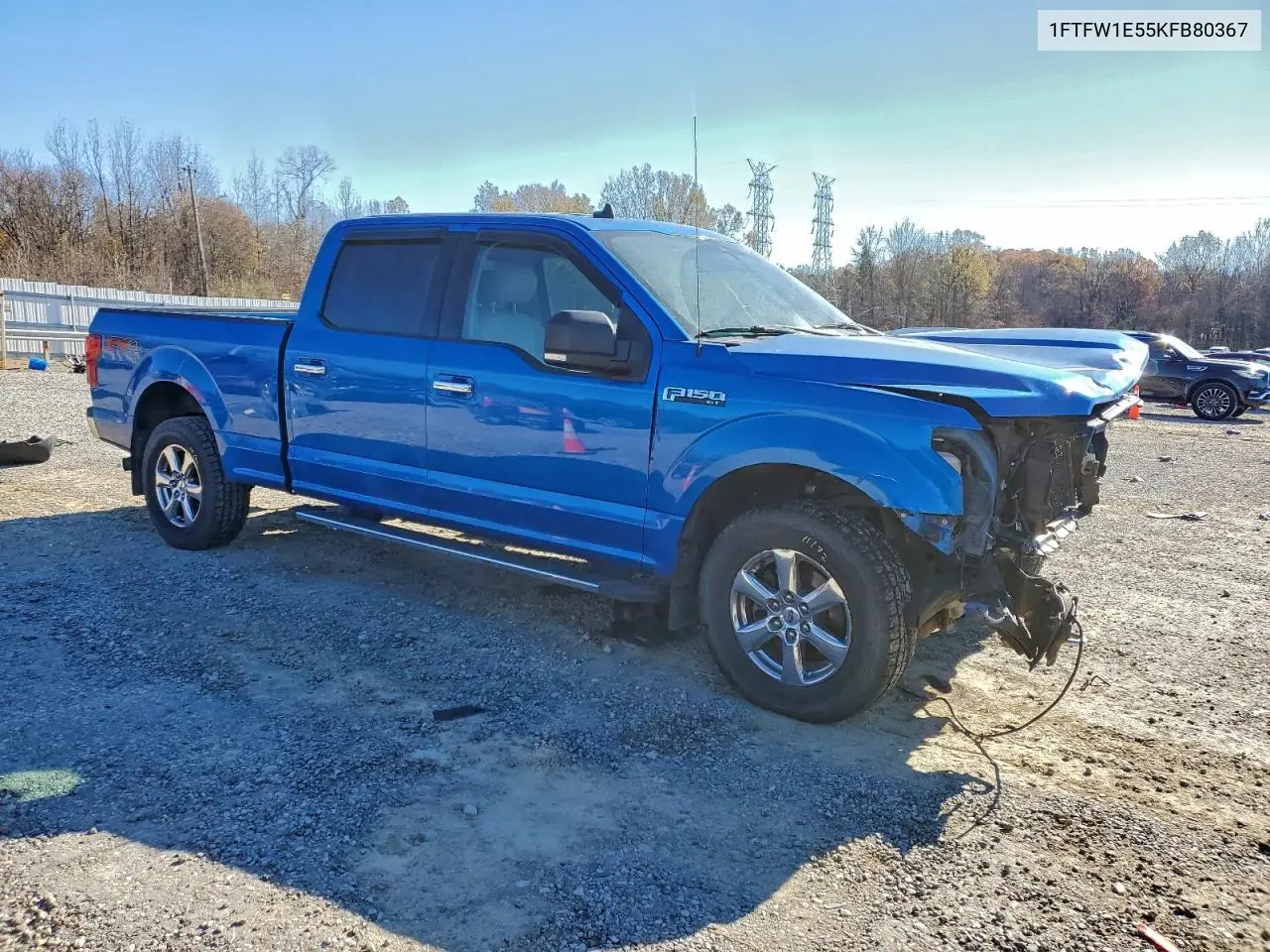 1FTFW1E55KFB80367 2019 Ford F150 Supercrew