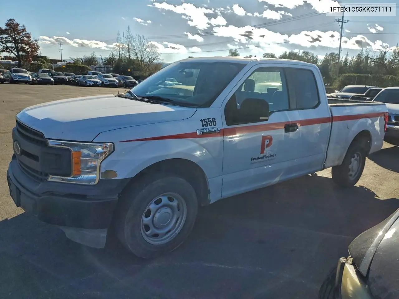 1FTEX1C55KKC71111 2019 Ford F150 Super Cab