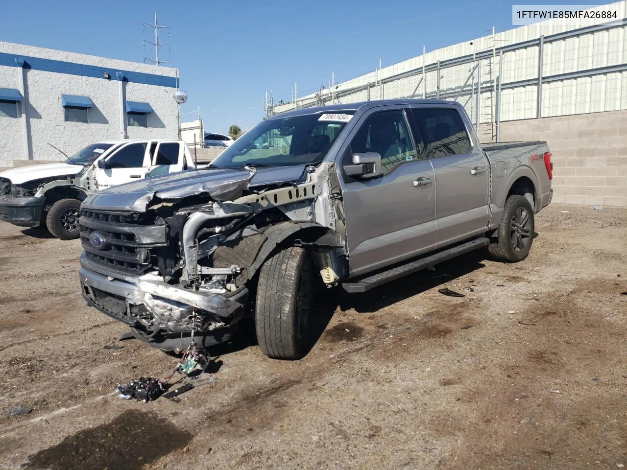 2021 Ford F150 Supercrew VIN: 1FTFW1E85MFA26884 Lot: 70907434