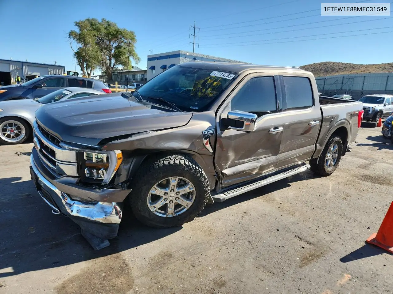 1FTFW1E88MFC31549 2021 Ford F150 Supercrew