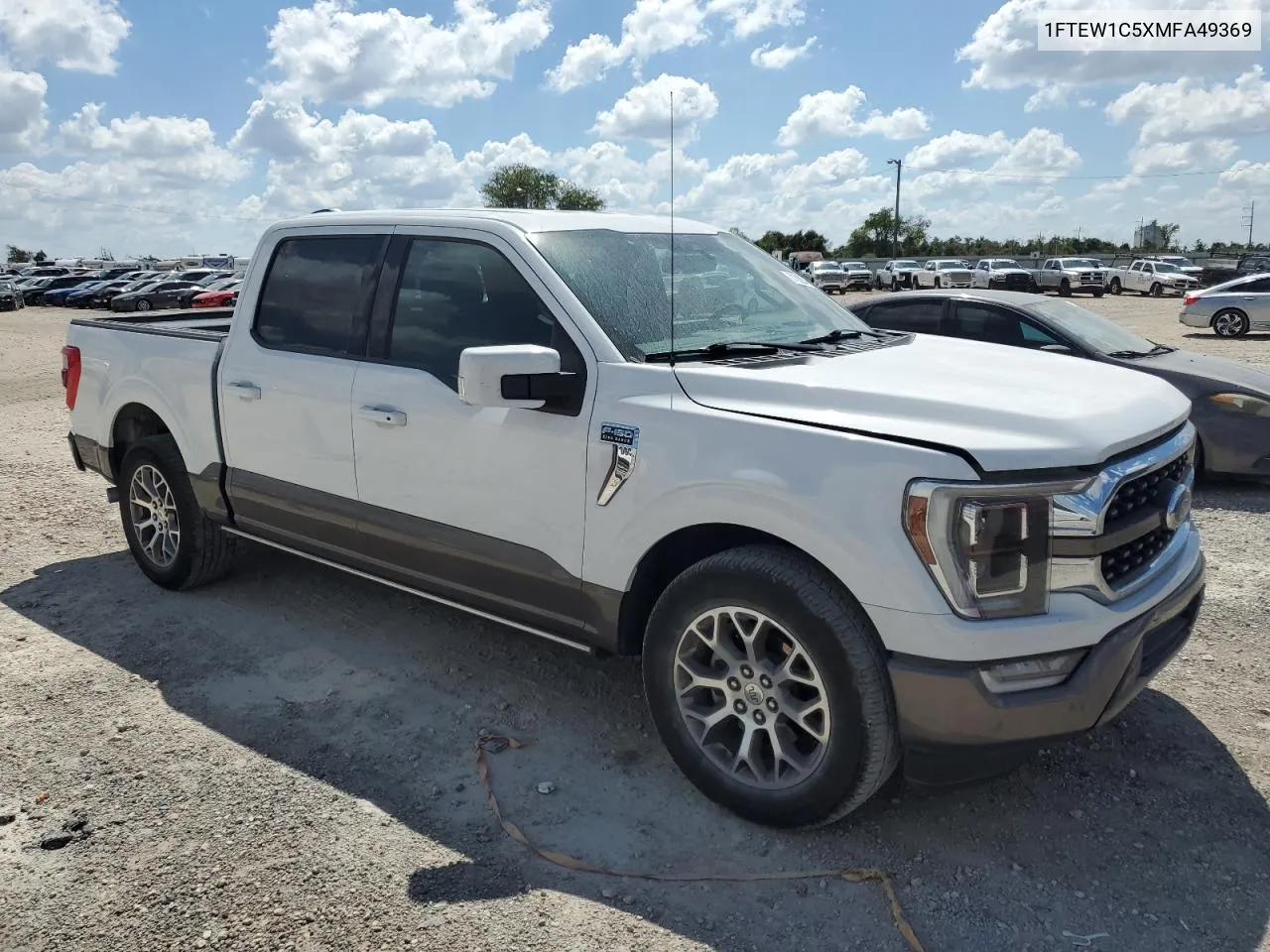 2021 Ford F150 Supercrew VIN: 1FTEW1C5XMFA49369 Lot: 71928464