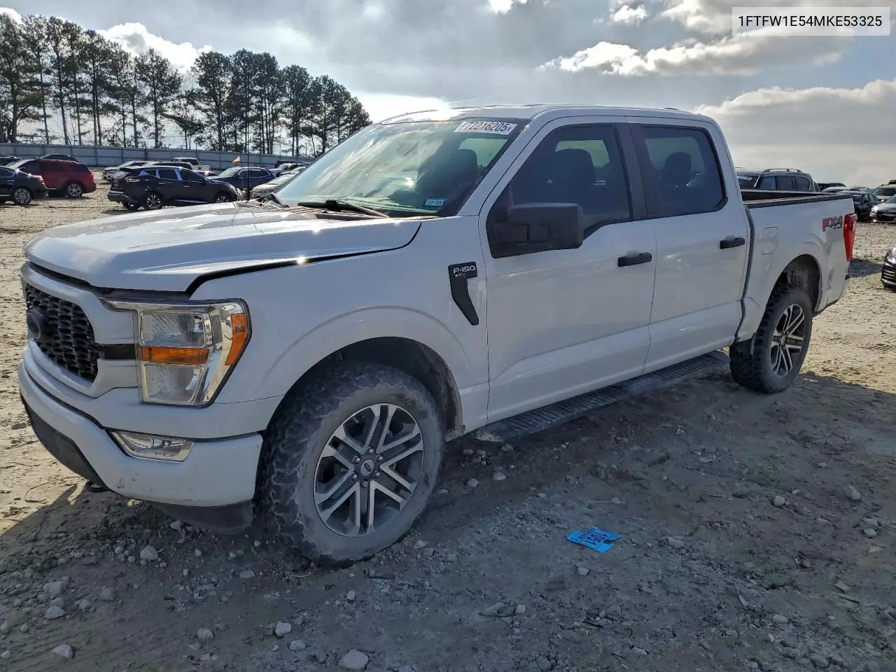 1FTFW1E54MKE53325 2021 Ford F150 Supercrew