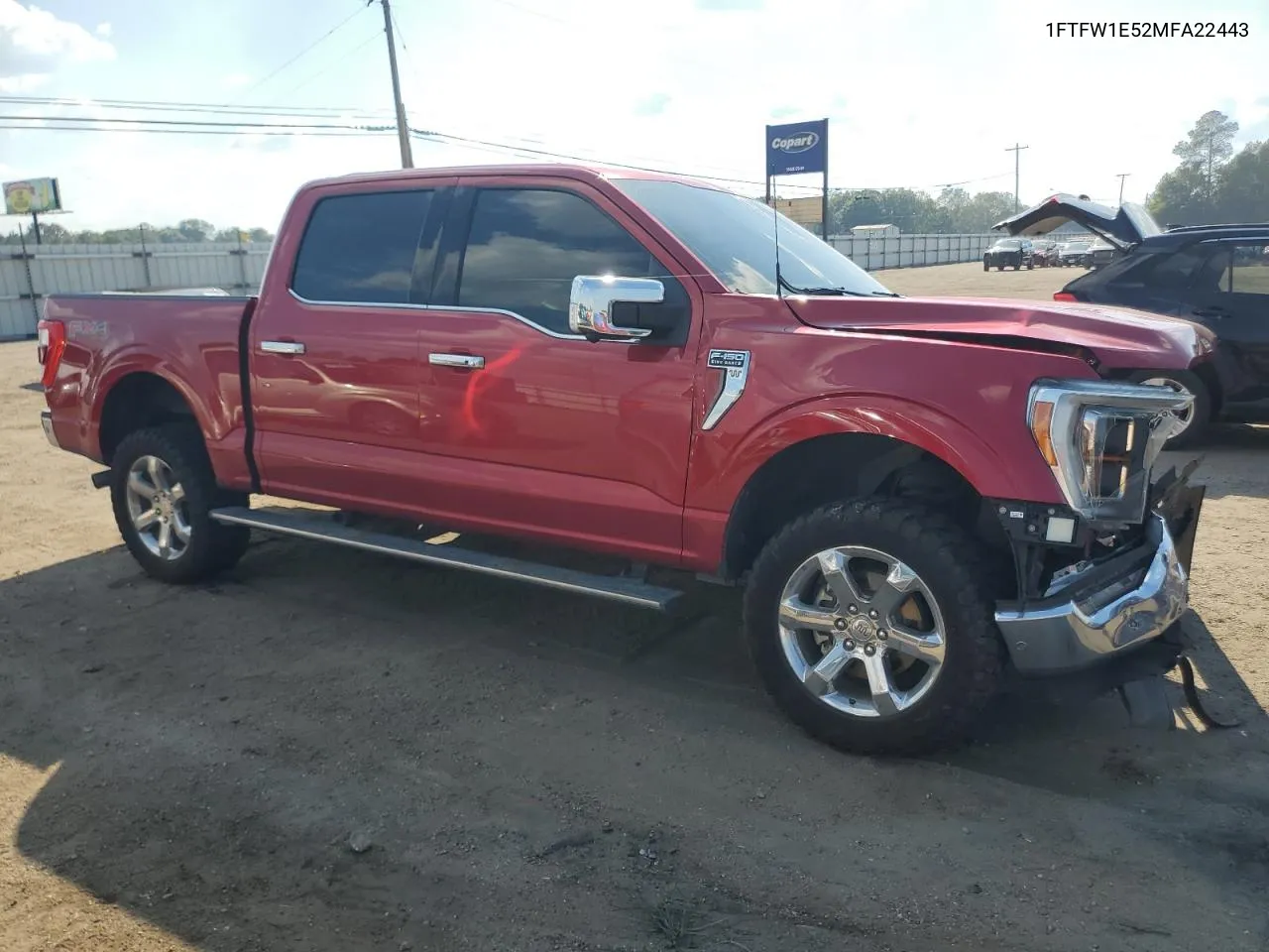 2021 Ford F150 Supercrew VIN: 1FTFW1E52MFA22443 Lot: 72435104