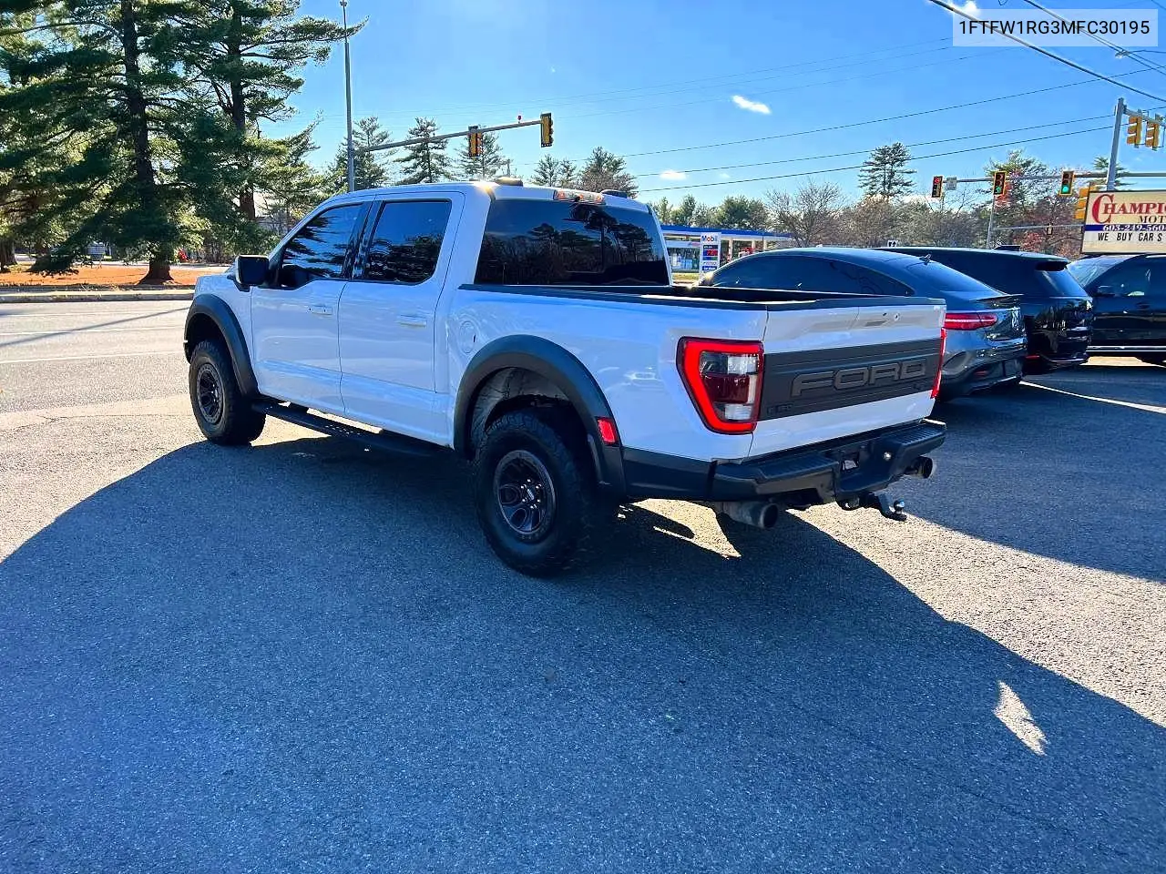 1FTFW1RG3MFC30195 2021 Ford F150 Raptor