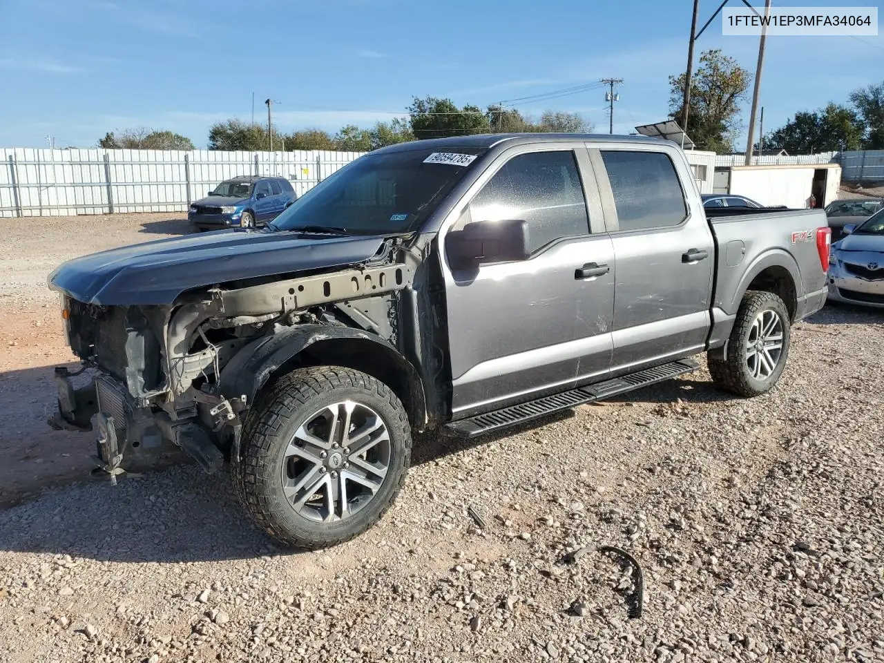 1FTEW1EP3MFA34064 2021 Ford F150 Supercrew