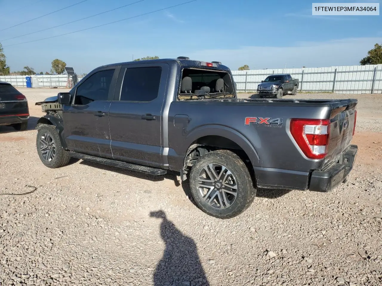 1FTEW1EP3MFA34064 2021 Ford F150 Supercrew