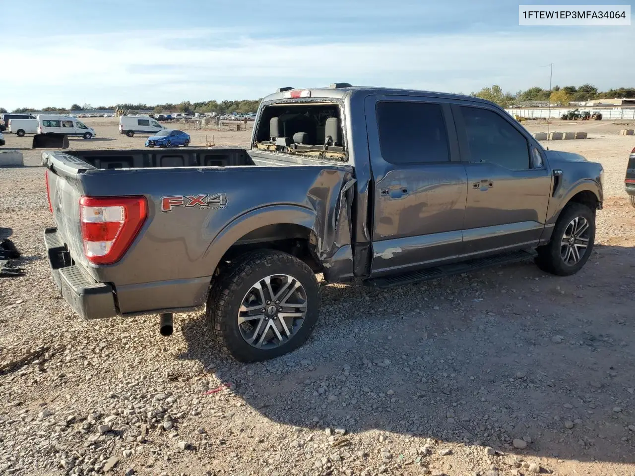 1FTEW1EP3MFA34064 2021 Ford F150 Supercrew