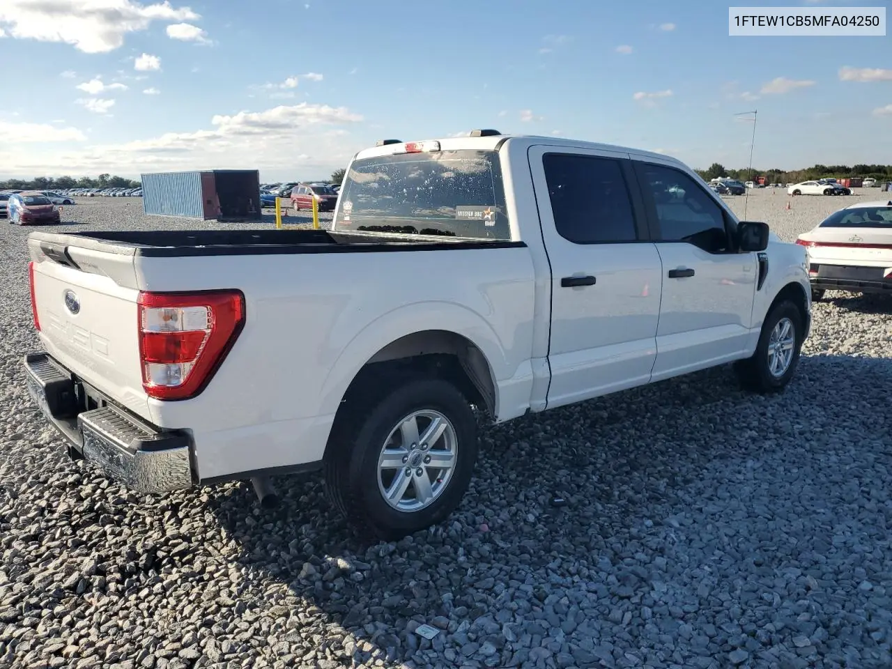 1FTEW1CB5MFA04250 2021 Ford F150 Supercrew