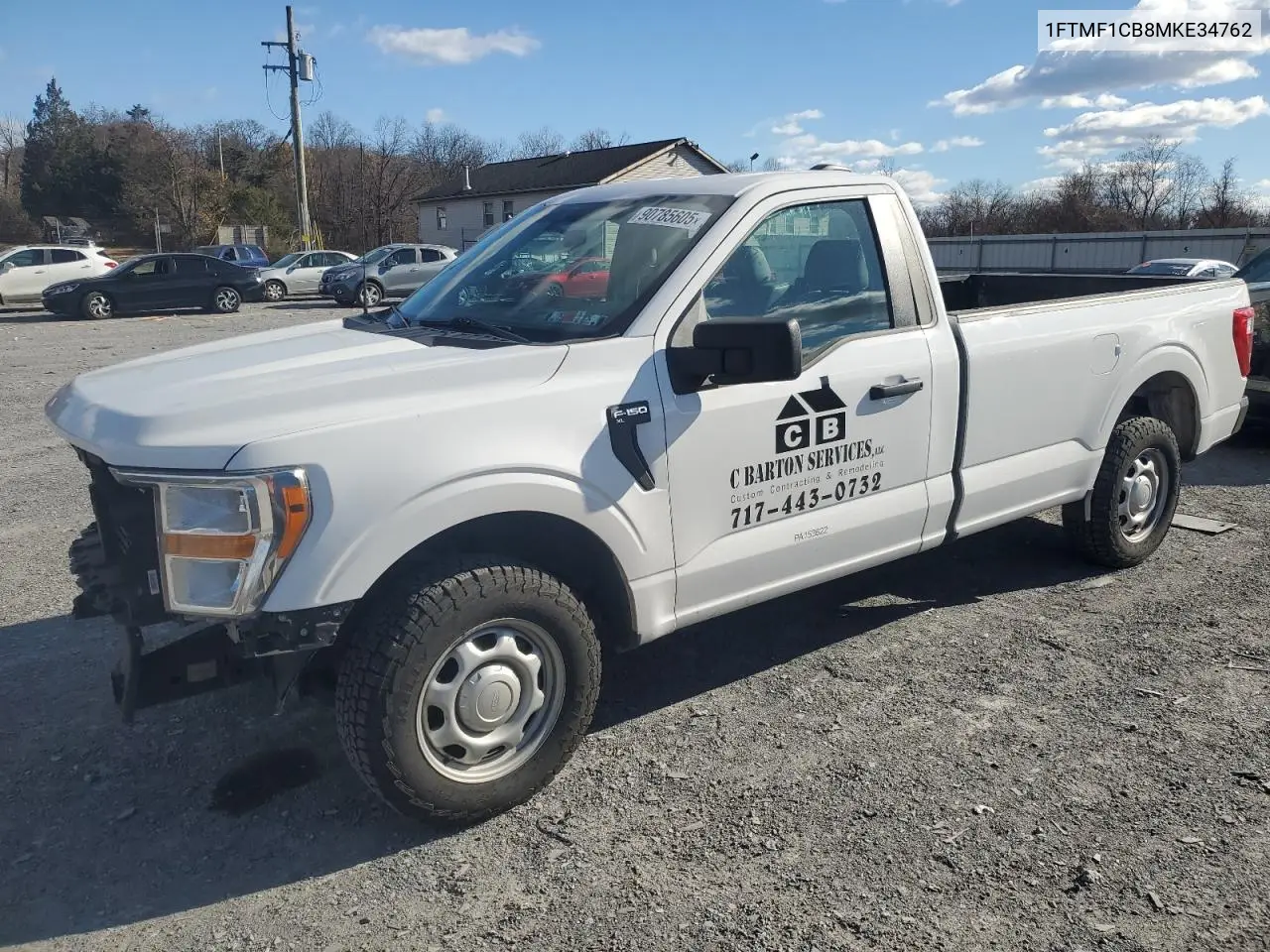 1FTMF1CB8MKE34762 2021 Ford F150