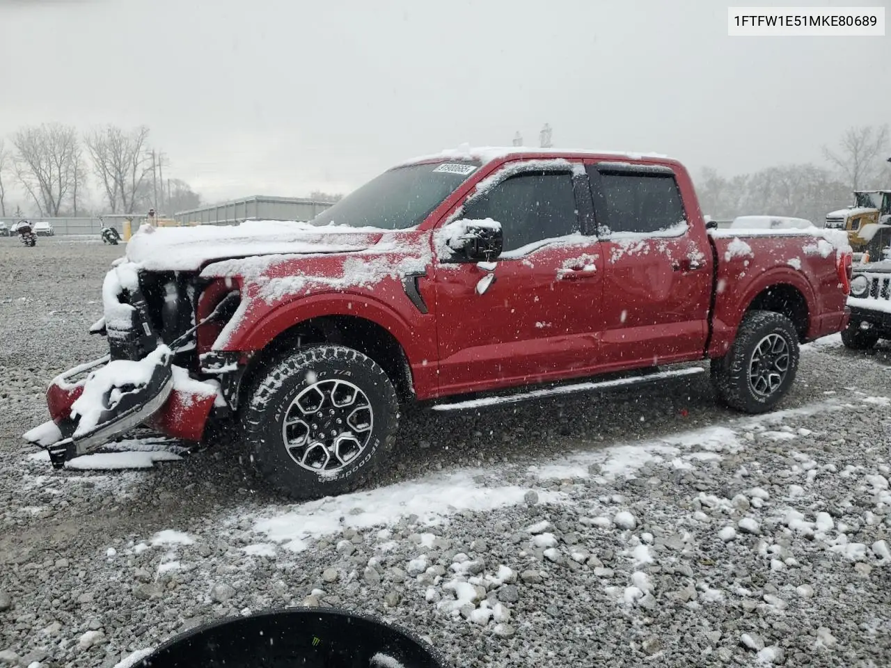 1FTFW1E51MKE80689 2021 Ford F150 Supercrew