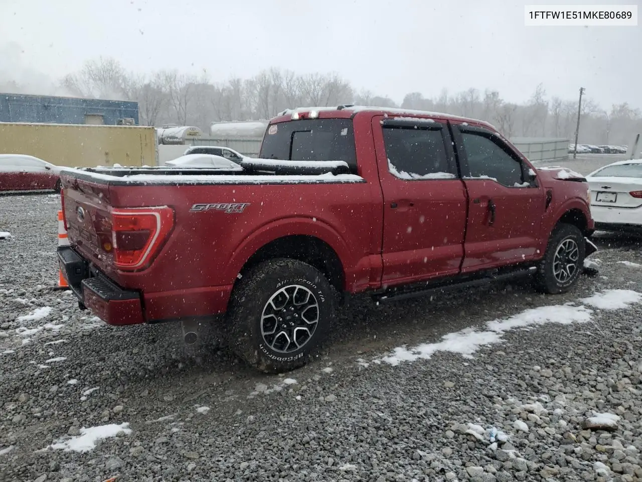 1FTFW1E51MKE80689 2021 Ford F150 Supercrew