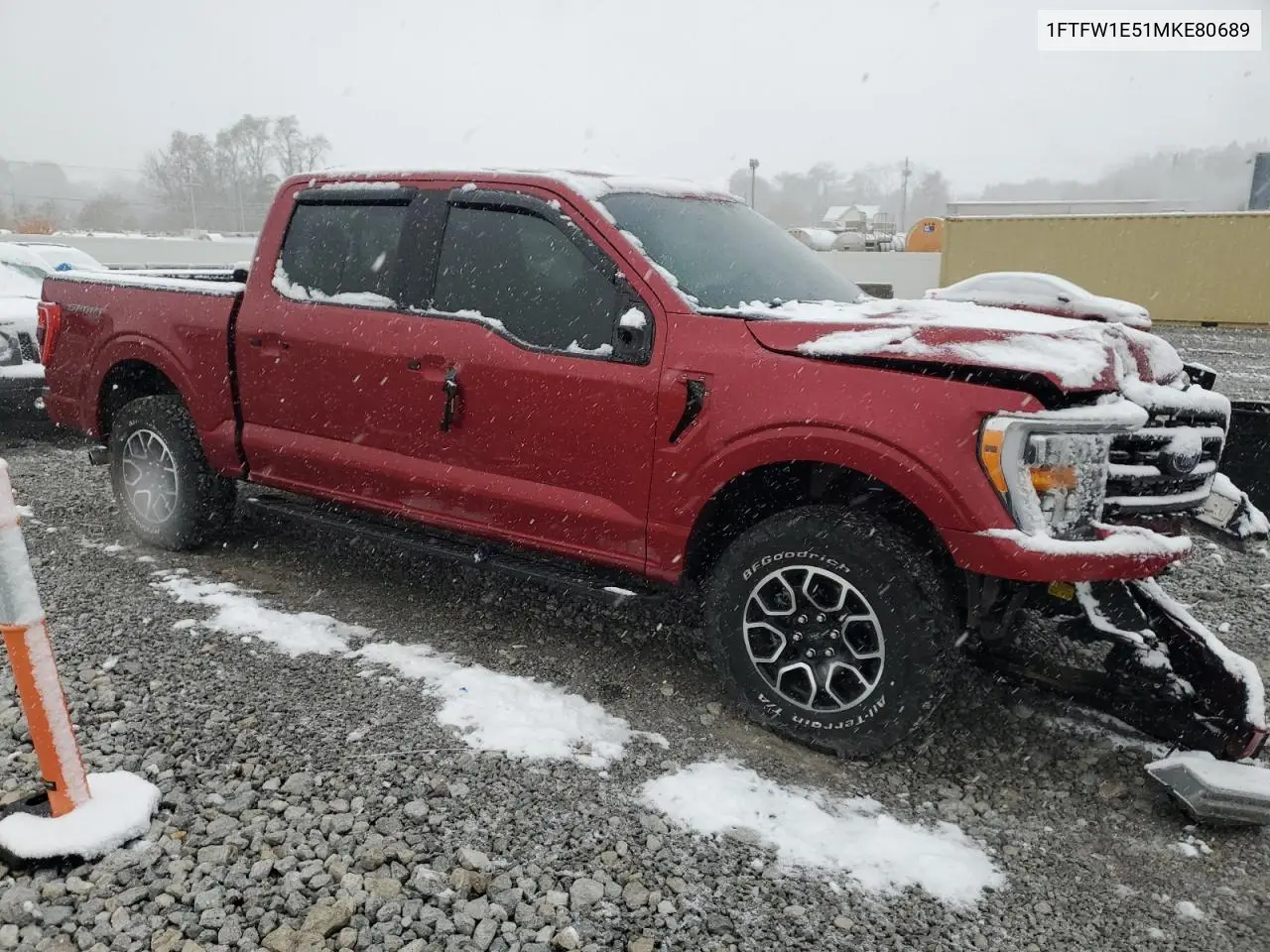 1FTFW1E51MKE80689 2021 Ford F150 Supercrew