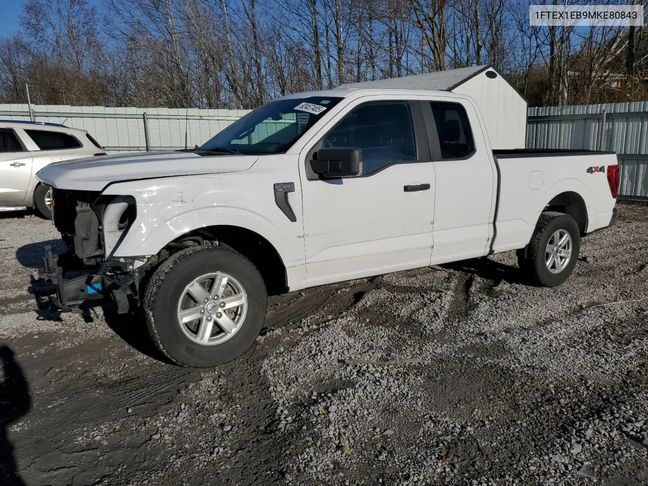 1FTEX1EB9MKE80843 2021 Ford F150 Super Cab