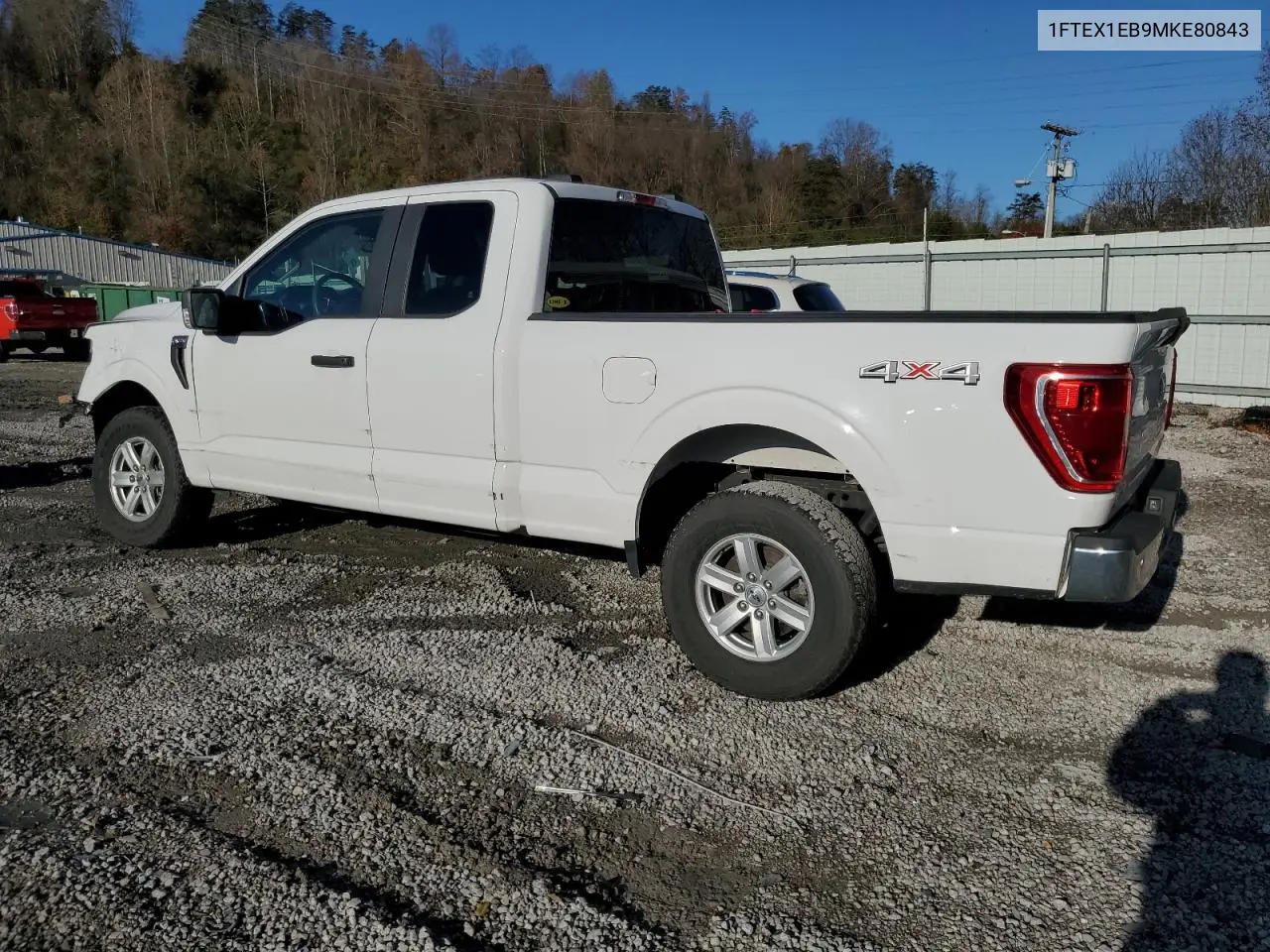 1FTEX1EB9MKE80843 2021 Ford F150 Super Cab