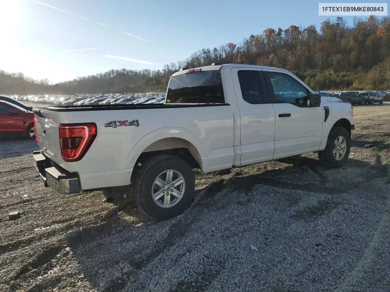 1FTEX1EB9MKE80843 2021 Ford F150 Super Cab