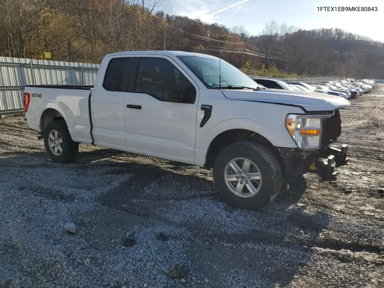 1FTEX1EB9MKE80843 2021 Ford F150 Super Cab