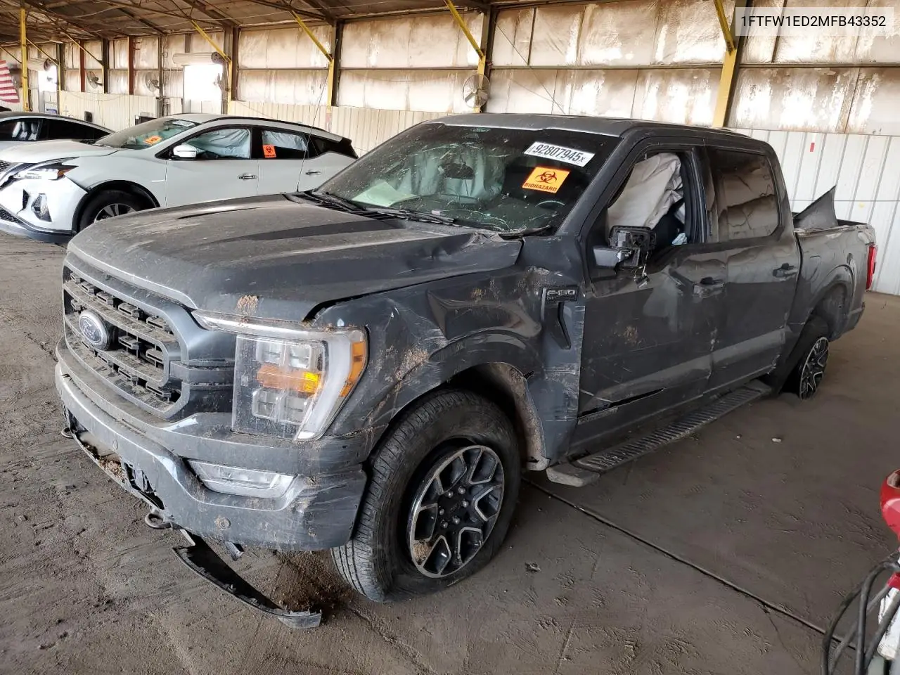 1FTFW1ED2MFB43352 2021 Ford F150 Supercrew