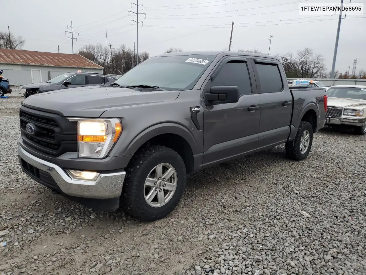 1FTEW1EPXMKD68695 2021 Ford F150 Supercrew
