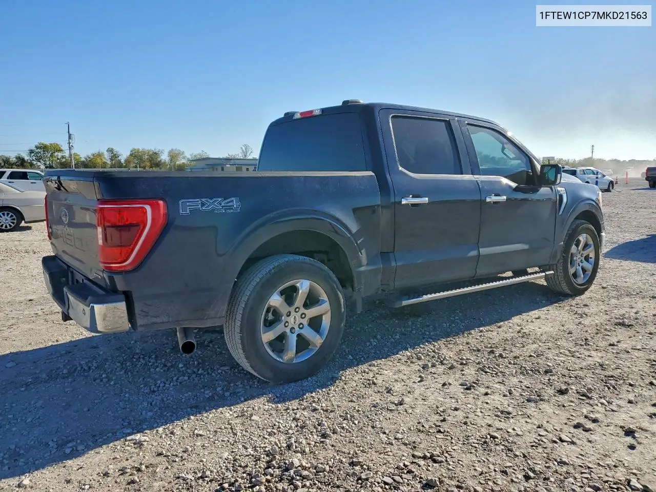 1FTEW1CP7MKD21563 2021 Ford F150 Supercrew