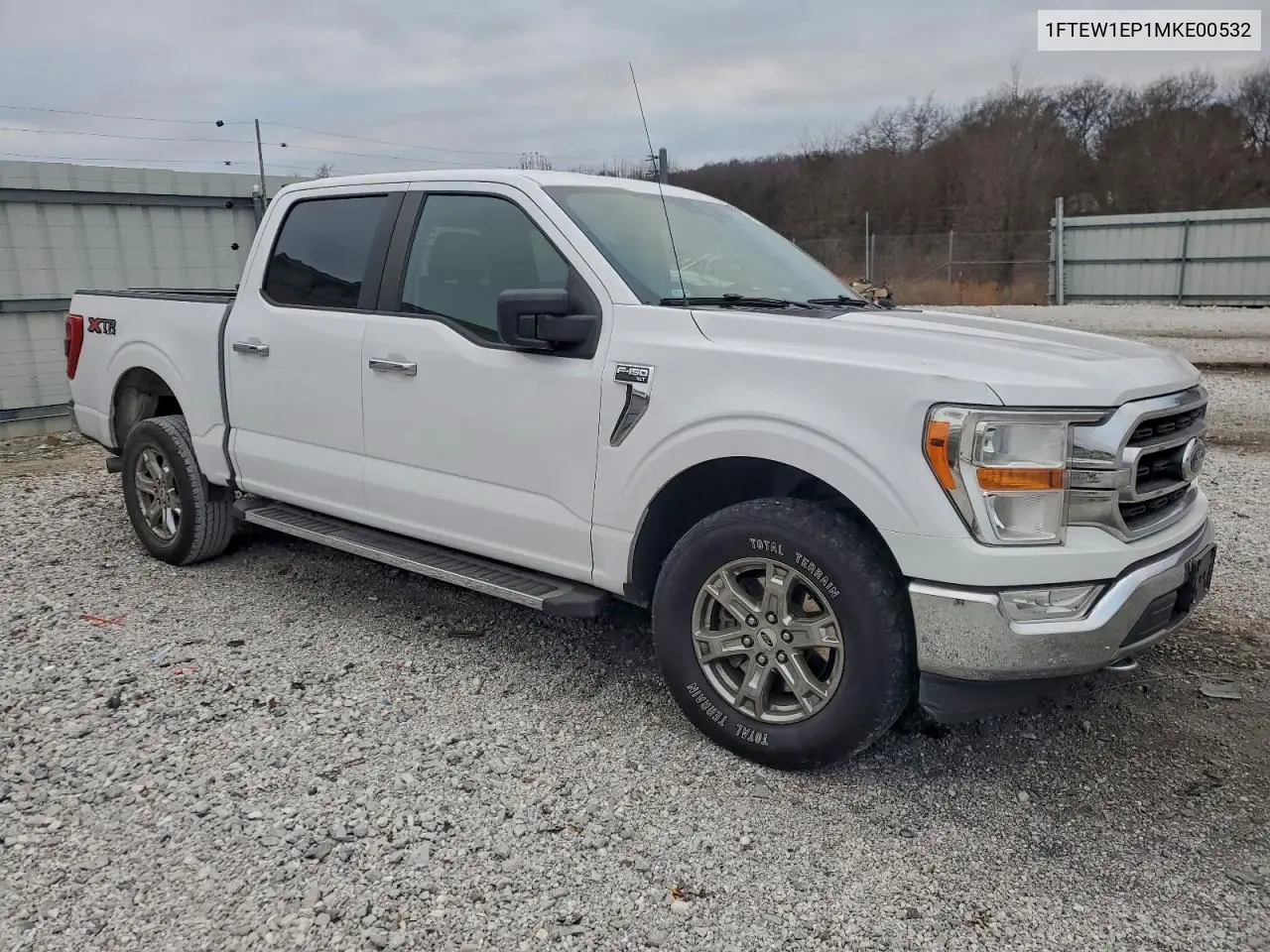 1FTEW1EP1MKE00532 2021 Ford F150 Supercrew