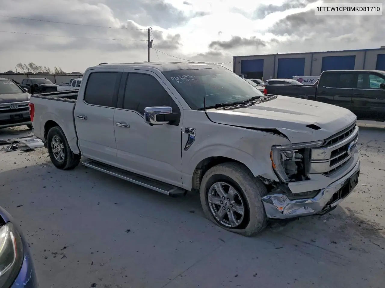 1FTEW1CP8MKD81710 2021 Ford F150 Supercrew