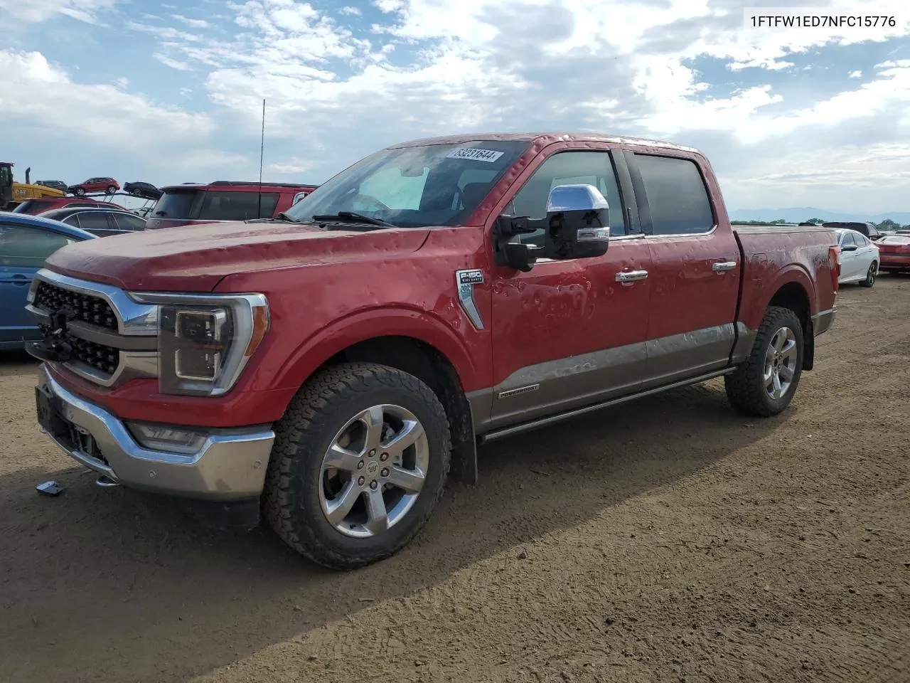 2022 Ford F150 Supercrew VIN: 1FTFW1ED7NFC15776 Lot: 63231644