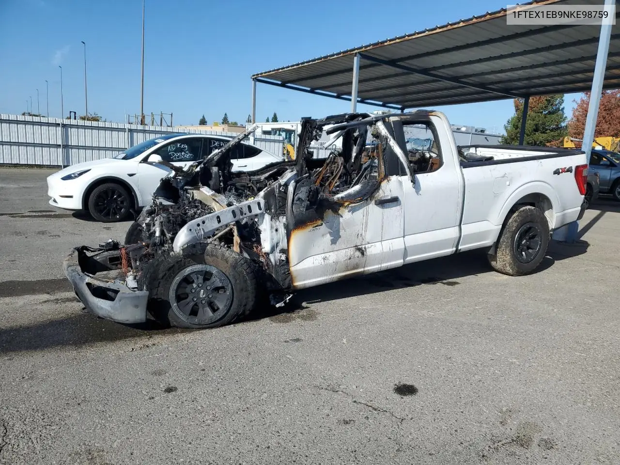 1FTEX1EB9NKE98759 2022 Ford F150 Super Cab