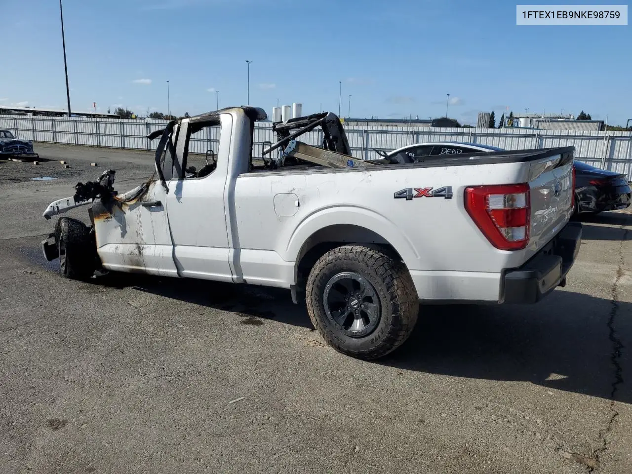 1FTEX1EB9NKE98759 2022 Ford F150 Super Cab