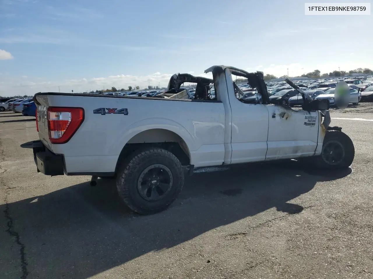 1FTEX1EB9NKE98759 2022 Ford F150 Super Cab
