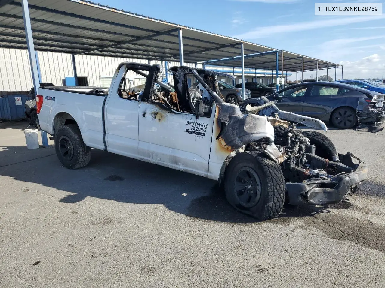 1FTEX1EB9NKE98759 2022 Ford F150 Super Cab