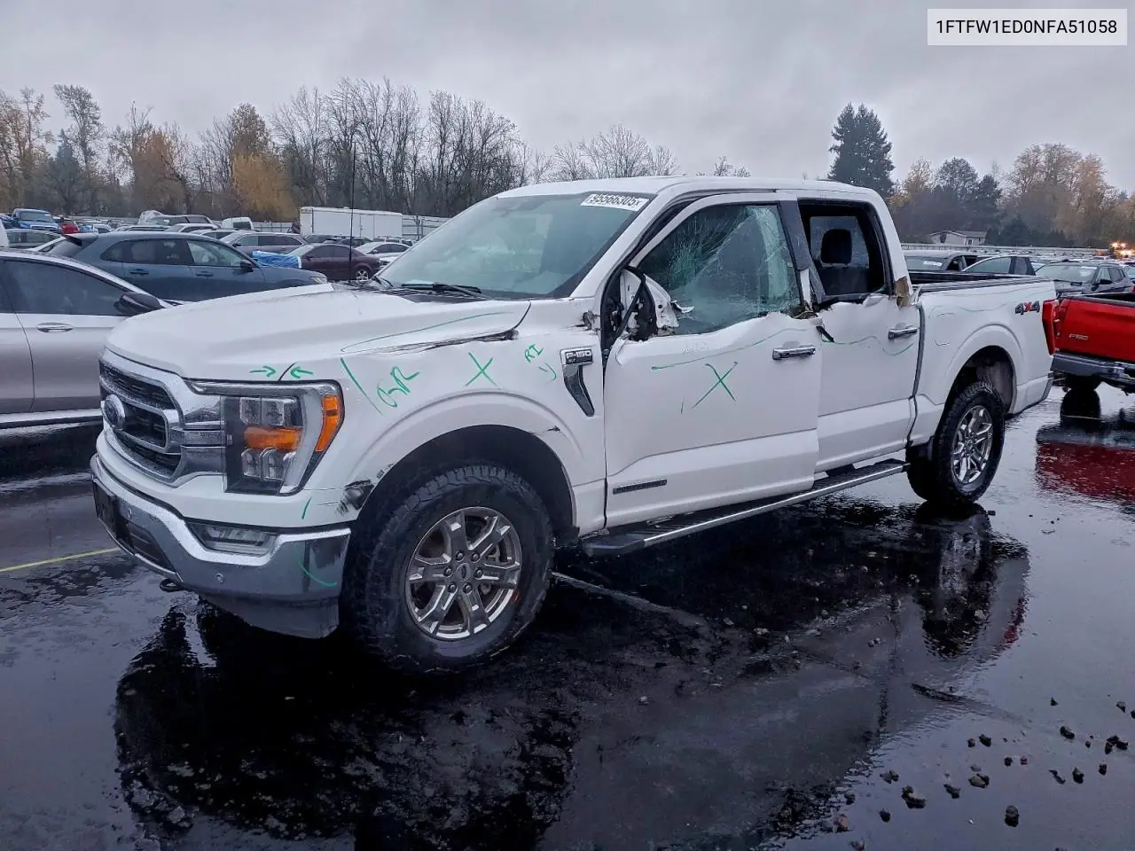 1FTFW1ED0NFA51058 2022 Ford F150 Supercrew