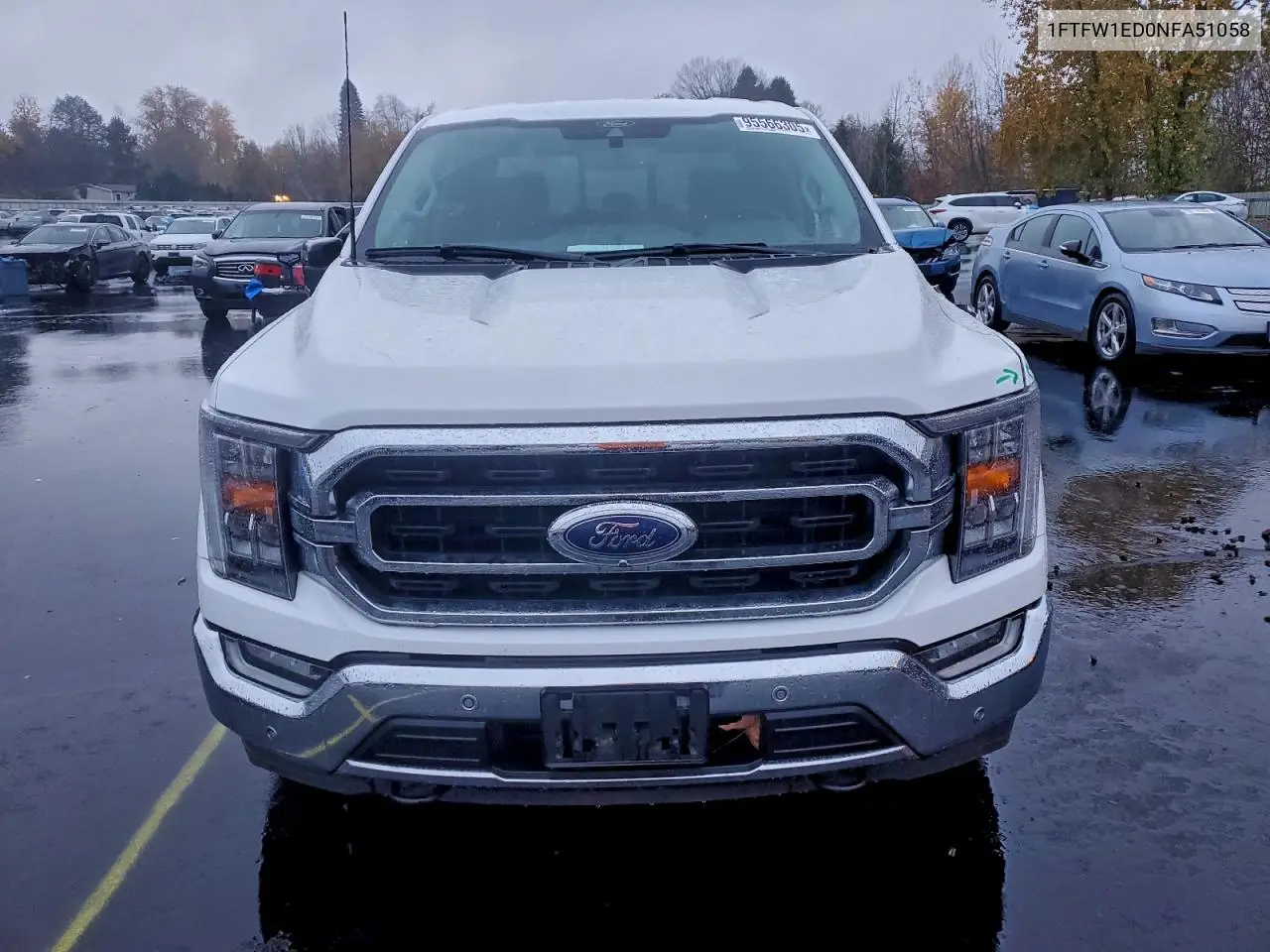 1FTFW1ED0NFA51058 2022 Ford F150 Supercrew