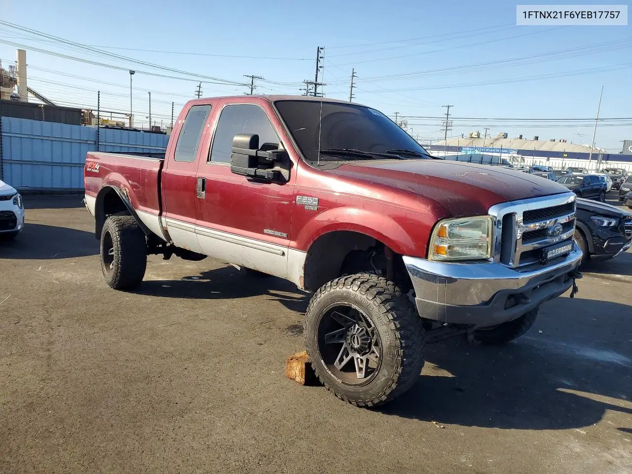 1FTNX21F6YEB17757 2000 Ford F250 Super Duty