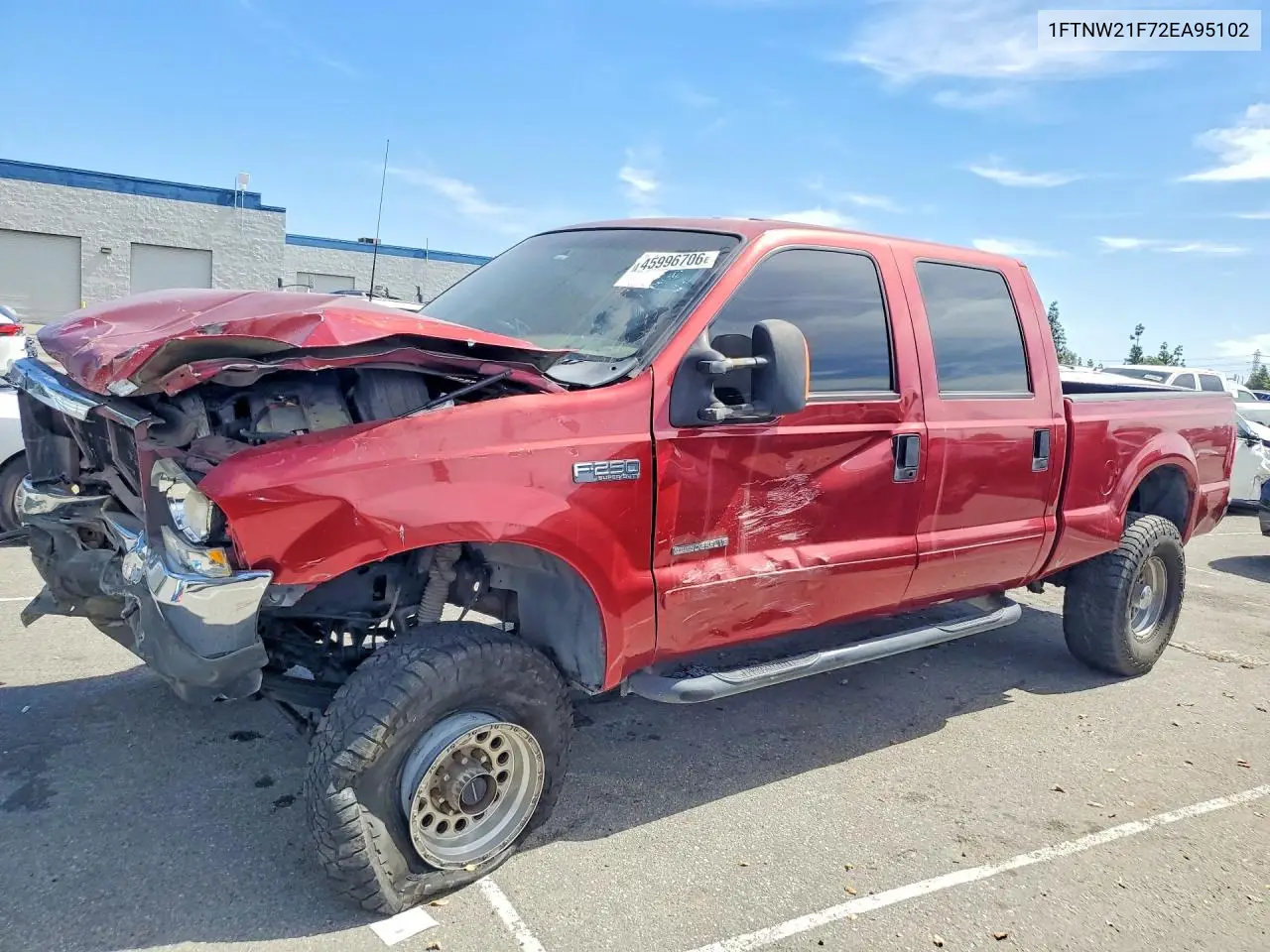1FTNW21F72EA95102 2002 Ford F250 Super Duty