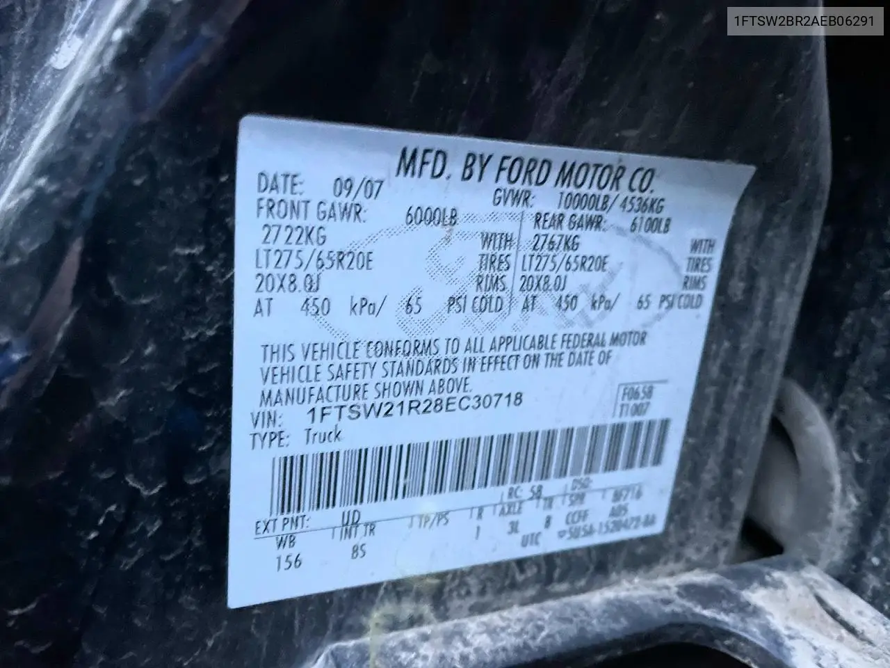 1FTSW2BR2AEB06291 2010 Ford F250 Super Duty