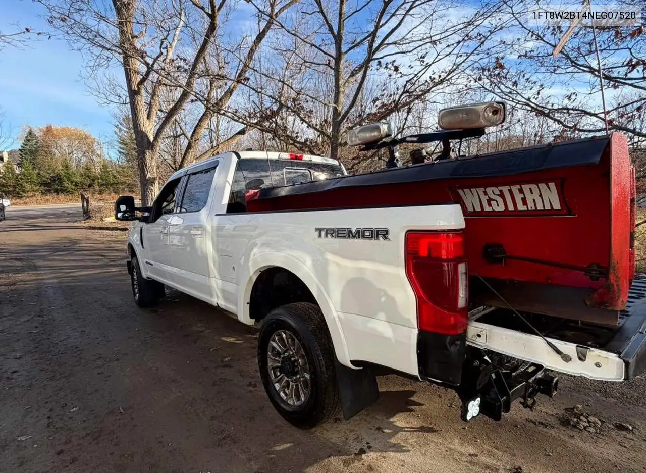 1FT8W2BT4NEG07520 2022 Ford F250 Super Duty