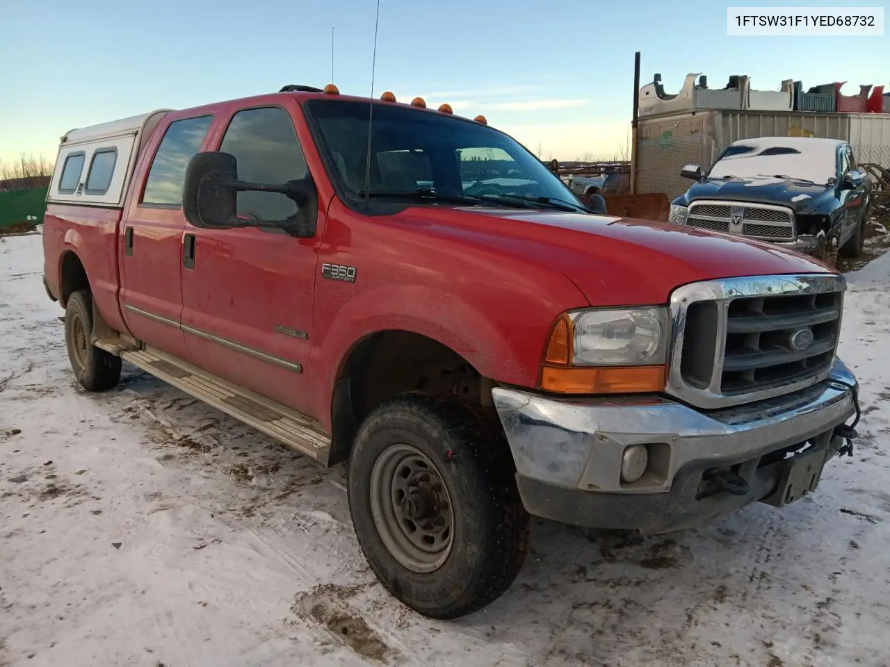 1FTSW31F1YED68732 2000 Ford F350 Srw Super Duty