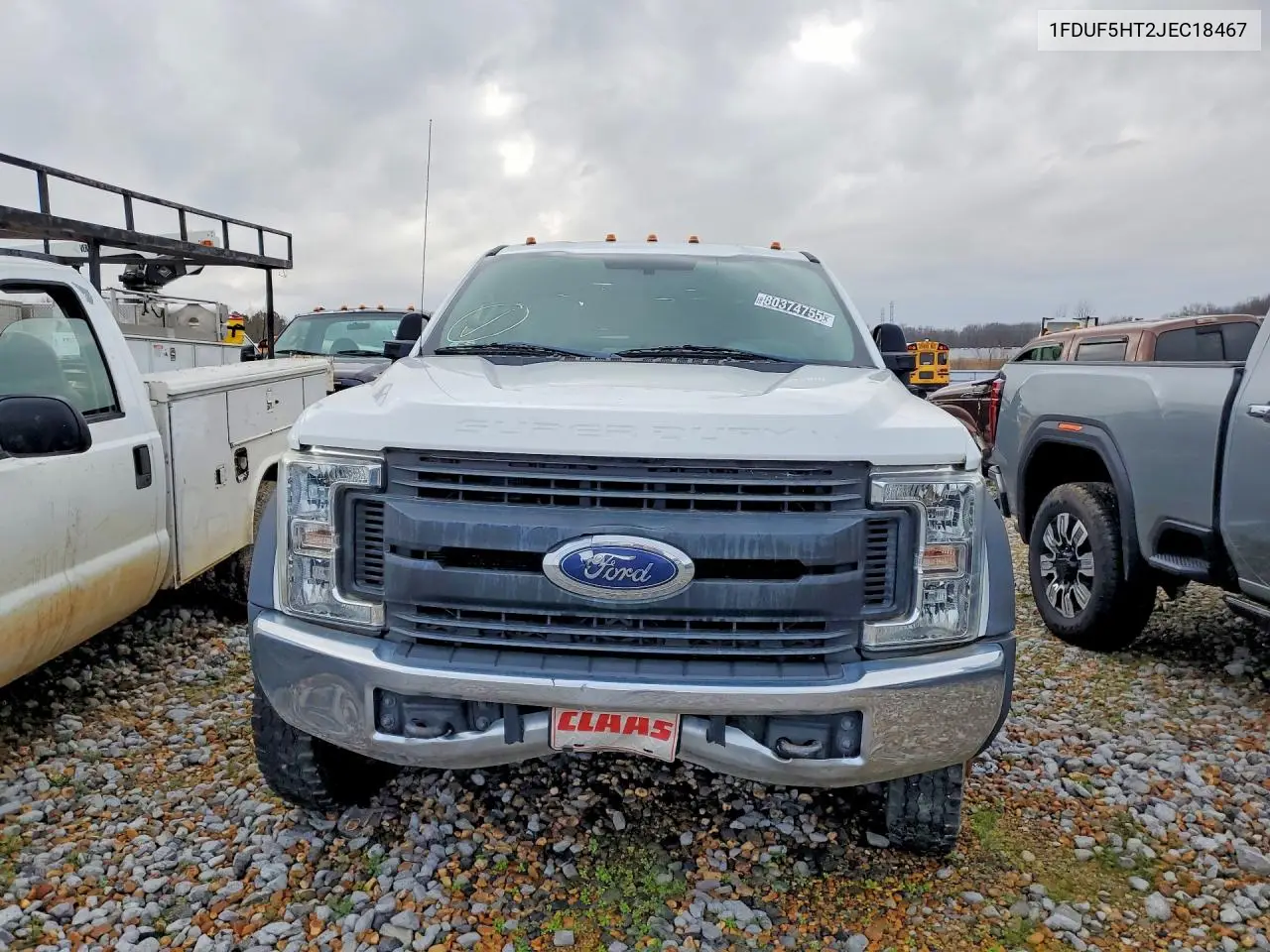 2018 Ford F550 Super Duty VIN: 1FDUF5HT2JEC18467 Lot: 80374755