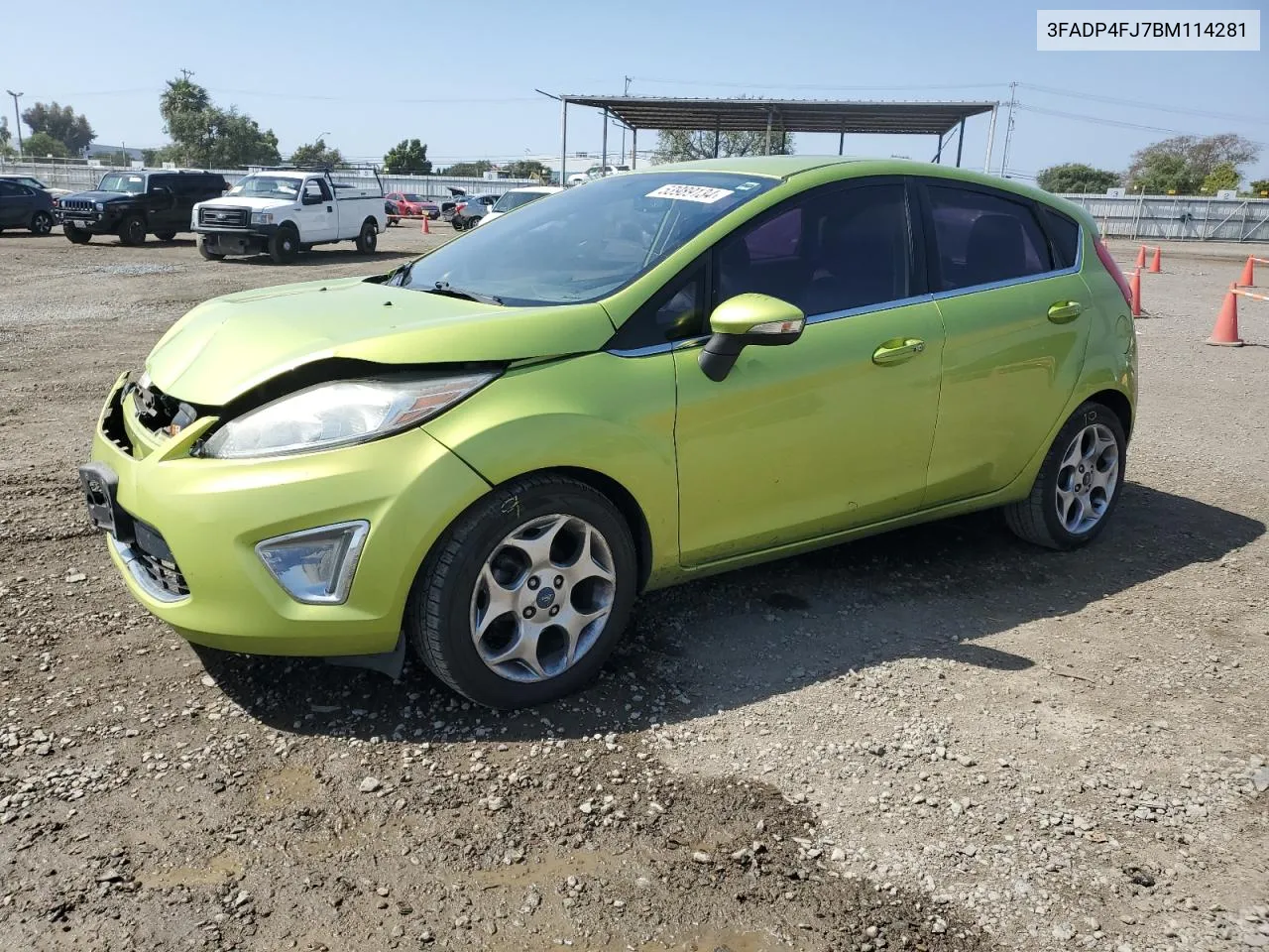 2011 Ford Fiesta Ses VIN: 3FADP4FJ7BM114281 Lot: 53989134