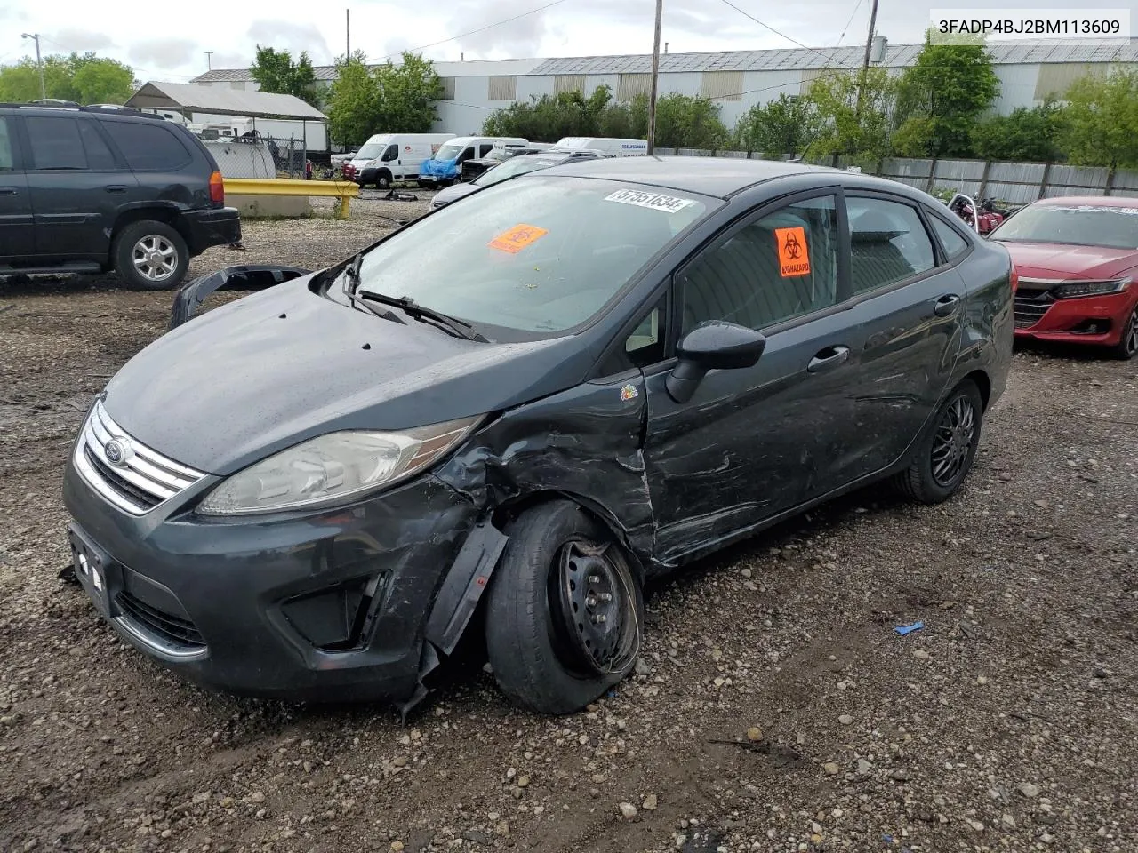 2011 Ford Fiesta Se VIN: 3FADP4BJ2BM113609 Lot: 57551634