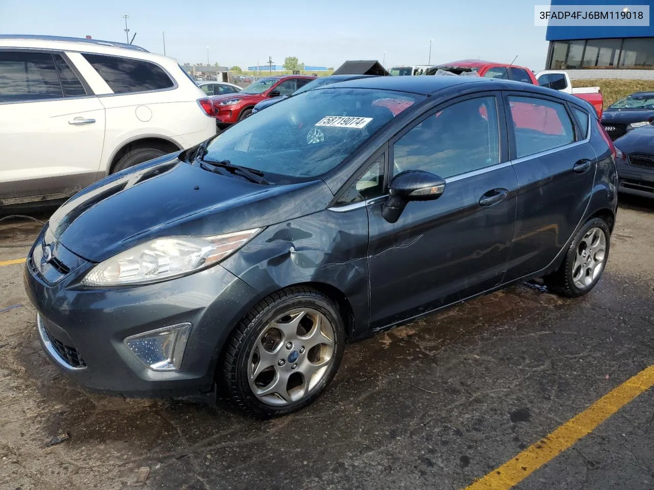 2011 Ford Fiesta Ses VIN: 3FADP4FJ6BM119018 Lot: 58719074