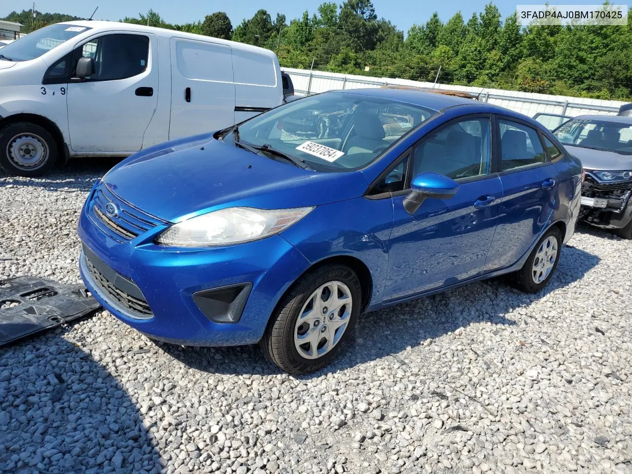 2011 Ford Fiesta S VIN: 3FADP4AJ0BM170425 Lot: 59237054