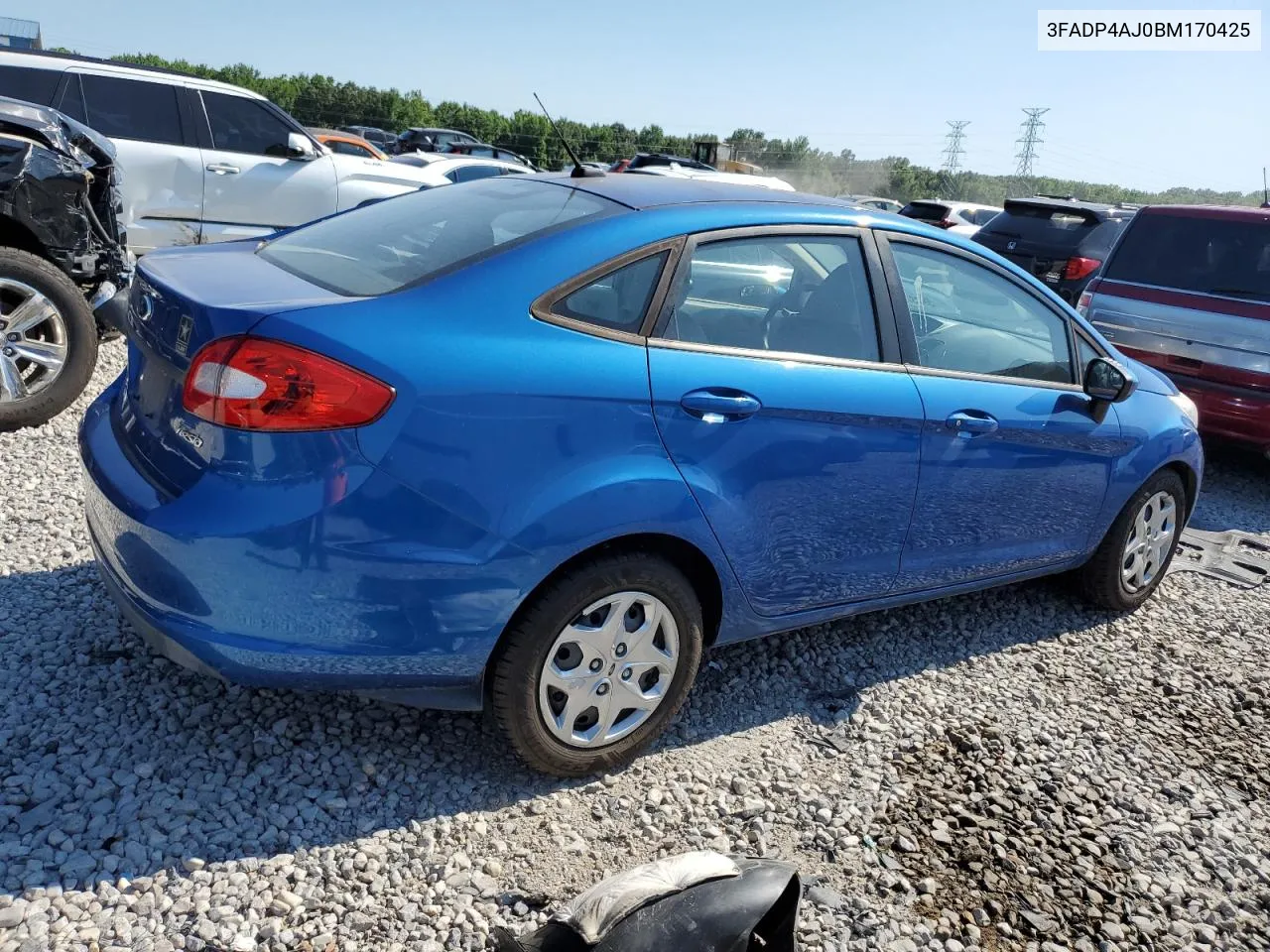 2011 Ford Fiesta S VIN: 3FADP4AJ0BM170425 Lot: 59237054