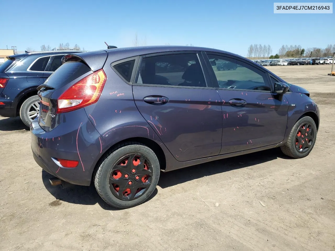 2012 Ford Fiesta Se VIN: 3FADP4EJ7CM216943 Lot: 52192594