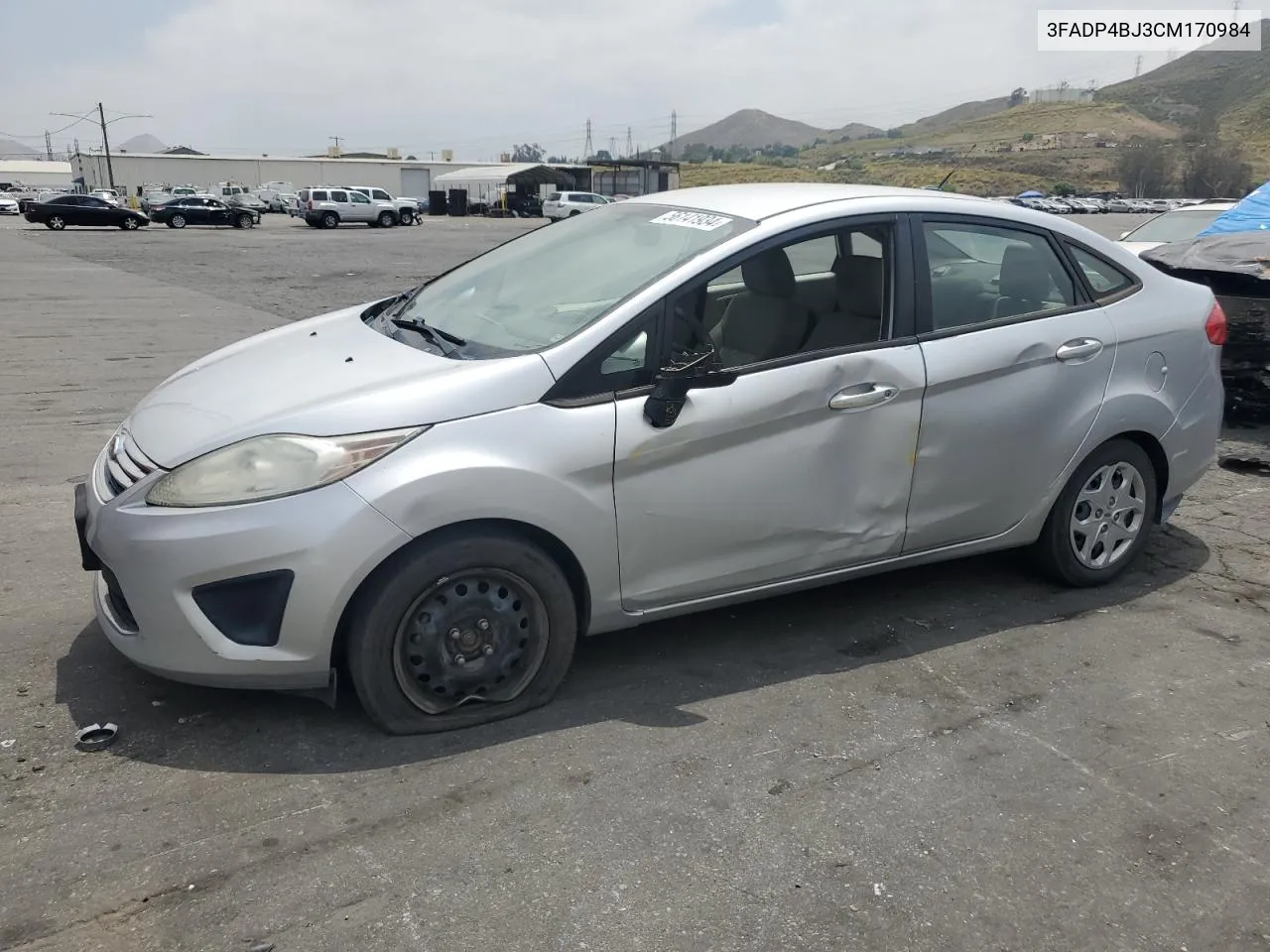 2012 Ford Fiesta Se VIN: 3FADP4BJ3CM170984 Lot: 56141934